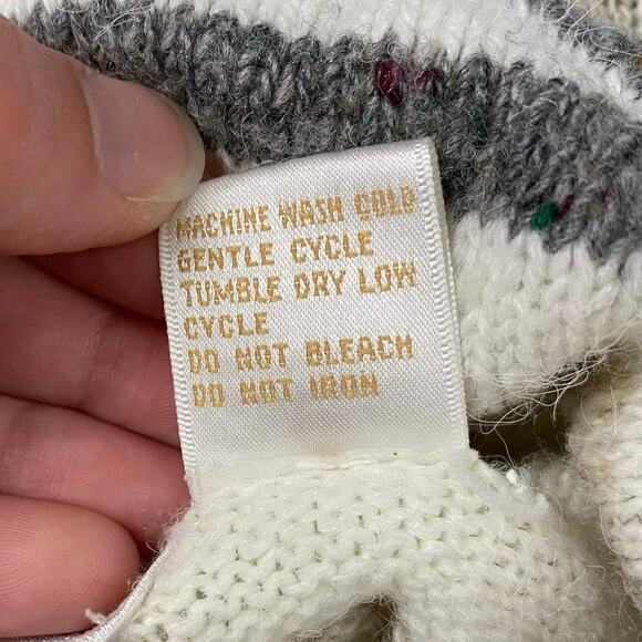 Chimney Ridge Vintage Turtleneck Sweater‎ Womens Size L Cream Cabincore Winter - Picture 6 of 6